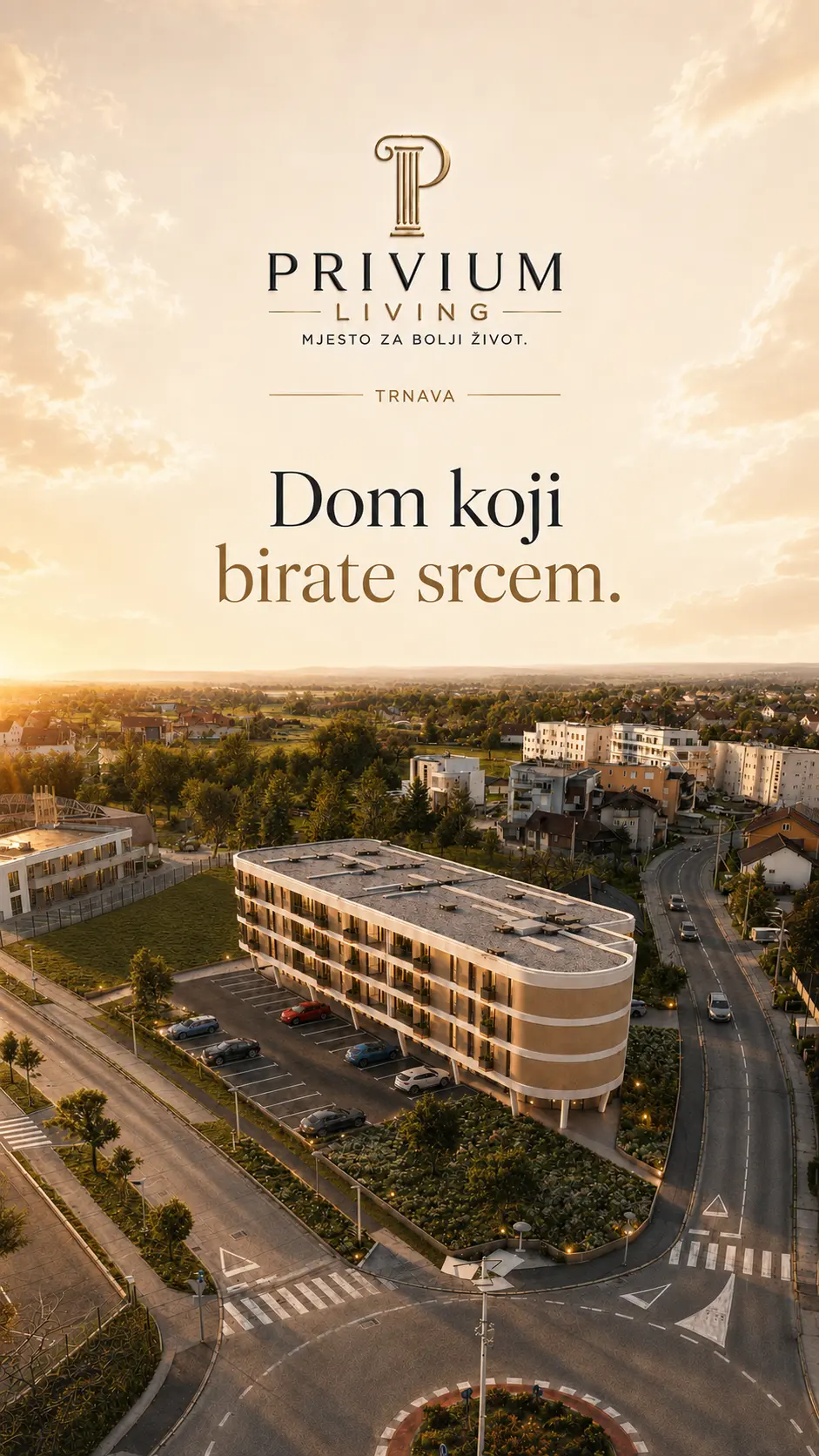 Pogled iz zraka — rotor — kampanjski vizual naselja Trnava