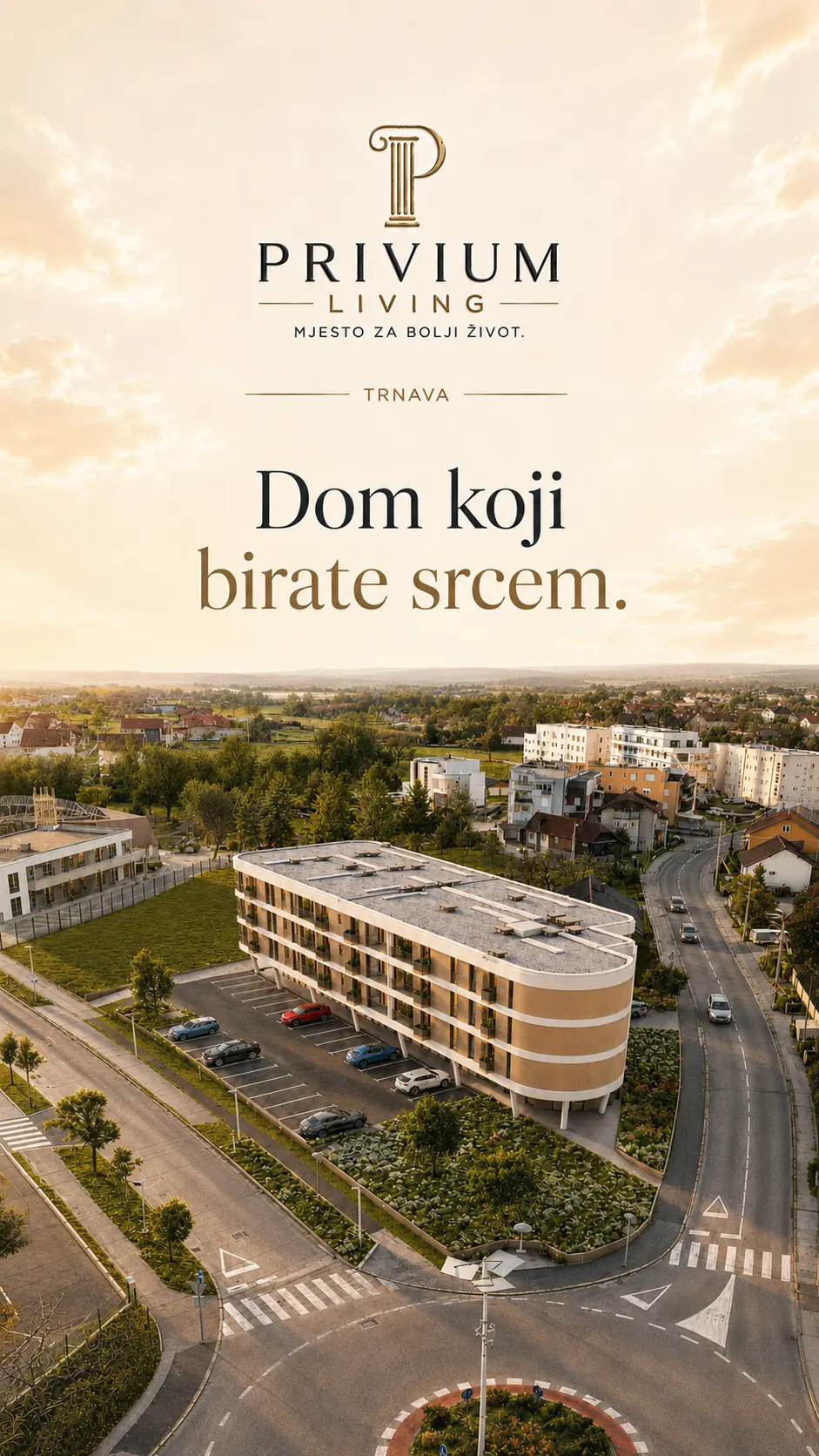 Naselje iz zraka — kampanjski vizual naselja Trnava